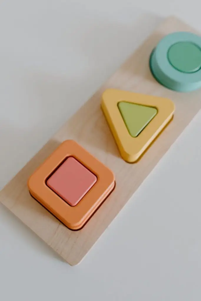 A vibrant educational toy that enhances children's learning with colorful wooden shapes.